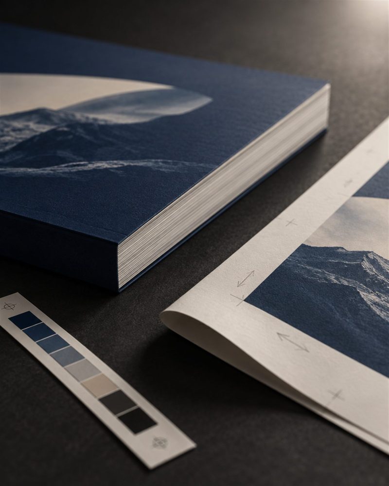 A printed corporate publication